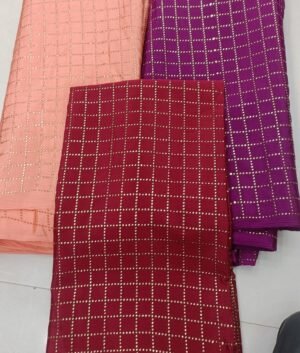 chinon fabric mukesh chex