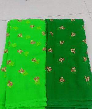 Georgette multy flower work