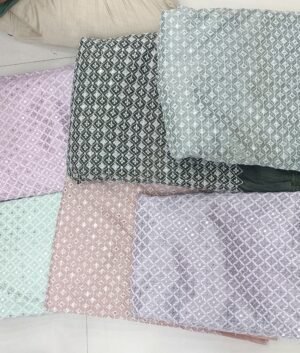 heavy lakhnavi work on silk