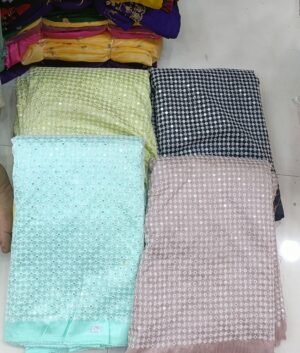 heavy lakhnavi work on banglori silk