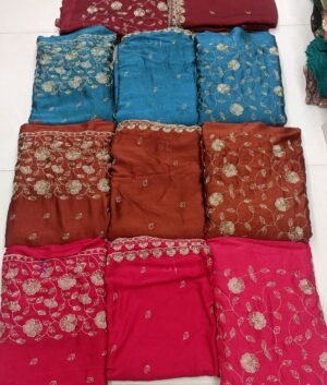 rangoli crush daman work dupatta work jaal work top bottom dupatta maching
