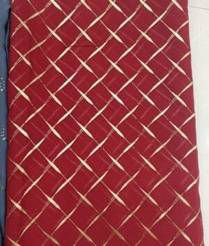 Georgette zari foil lines  panna 42 rate