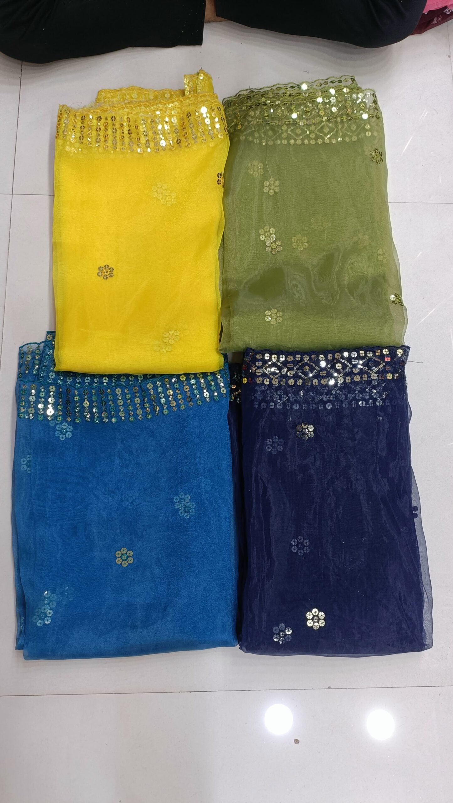 organza double border seq allover for dupatta