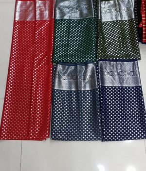 Georgette zari foil lines  panna 42 rate