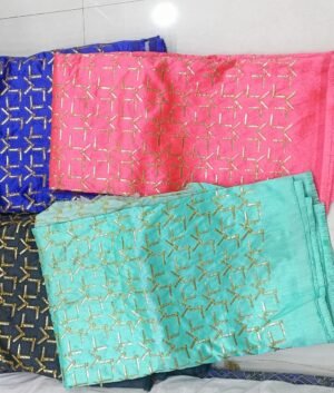 mulburry silk seq work for gents kurta and bhagwan ji ki poshak
