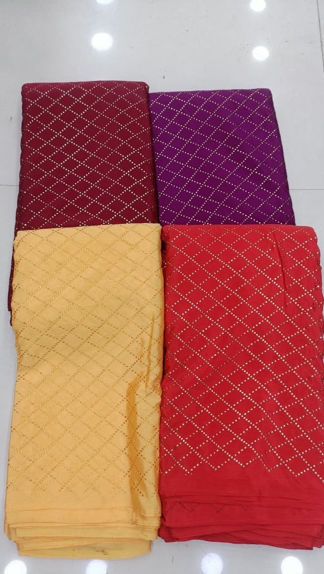 chinon fabric mukesh work panna 44