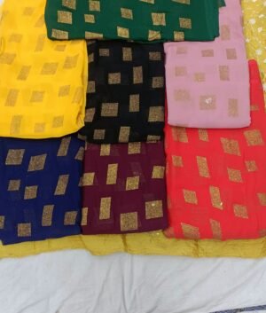 Georgette fabric mukesh work