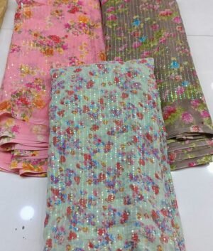 Georgette seq line digital  prints