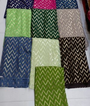 Georgette zari foil lines  panna 42 rate