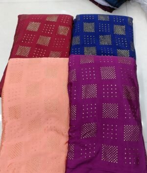 chinon fabric mukesh work