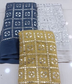 Georgette gota patti flower