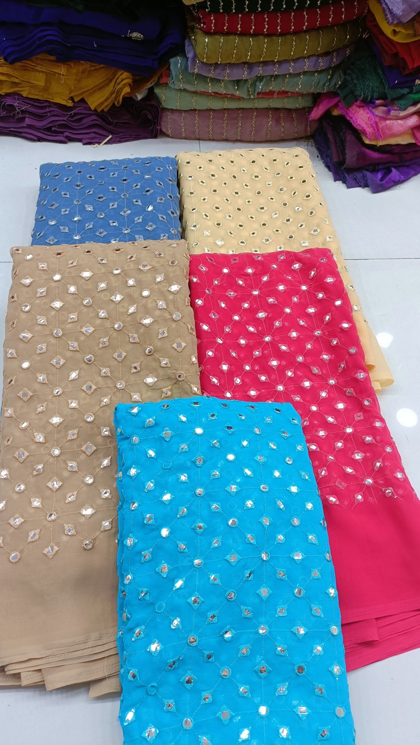 Georgette gota patti work