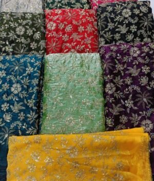 fendy satin heavy jaal work